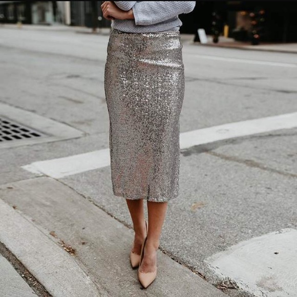 COMING SOON - Sequin obsession pencil skirt - Picture 5 of 8